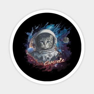 Cat Astronaut Explorer Magnet